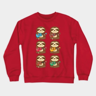 Sloth Ukulele Crewneck Sweatshirt